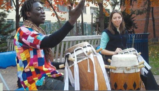 African drum circle in Anniversary Park