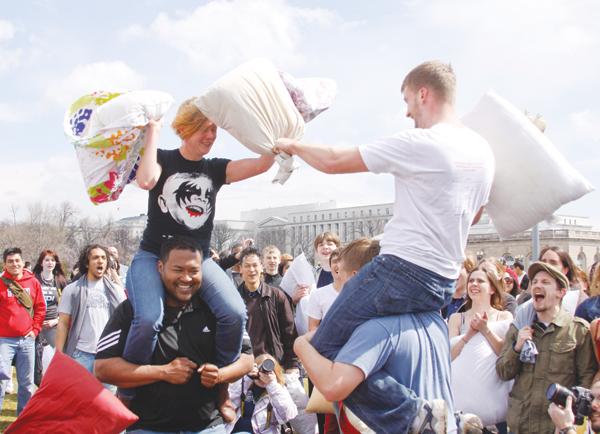 Pillow Fight on the National Mall