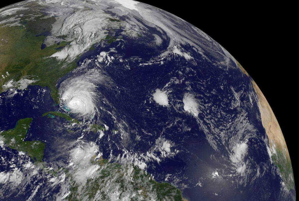  Hurricane Irene bears down on the Florida coast Friday. Credit: NASA/NOAA GOES Project