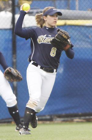 Chelsea Lenhart plays in the outfield during a March game against Cornell. | File Photo
