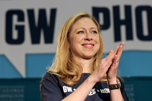 Chelsea Clinton encouraged students to take action regarding global issues at the GW Phones for Hope kickoff event Tuesday. Michelle Rattinger | Senior Photo Editor