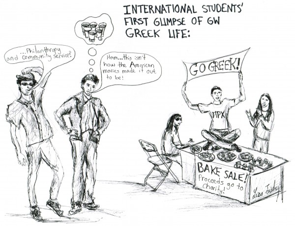 Cartoon An international perspective on Greek life