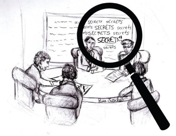Cartoon: Keeping Board of Trustees meetings offline magnifies secrecy