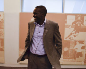 Paul Tergat, a professional runner from Kenya, discussed the value of the UN's World Food Program last week. Erica Christian | Contributing Photo Editor
