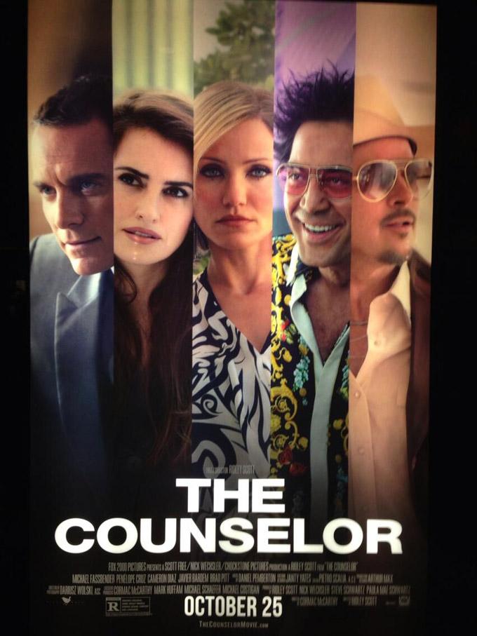 Promotional poster for The Counselor. Photo used under the Creative Commons License. 
