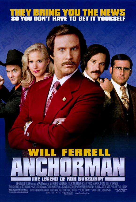 A promo poster from the original Anchorman movie, the subject of the Newseums latest exhibit. Photo used under the Creative Commons License. 
