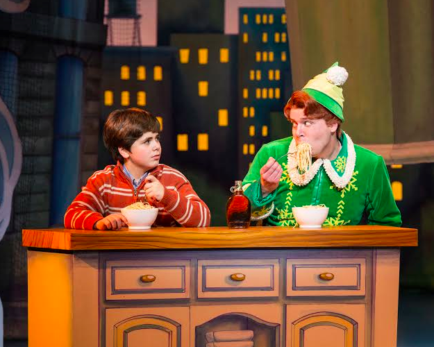 Noah Marlowe (Michael) and Will Blum (Buddy) in ELF The Musical.  © Amy Boyle Photography 2013. Photo courtesy of the Kennedy Center for the Performing Arts. 