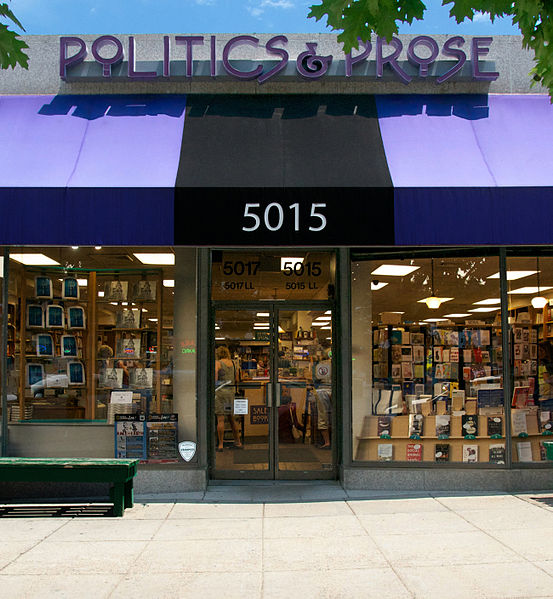 Politics and Prose bookstore will host a reading with Noviak. Photo used under the Creative Commons Licence. 