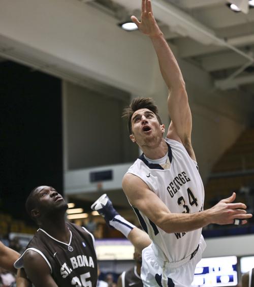 Senior John Kopriva scored 13 points against the Bonnies in his second highest point total in a conference game this season. Cameron Lancaster | Photo Editor