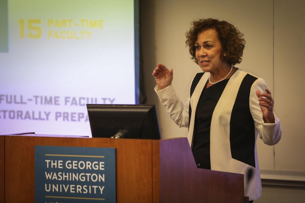 Pamela Jeffries, the dean of the School of Nursing, said at a Faculty Senate meeting last month that the school is hiring more faculty to accomodate an increase in enrollment.