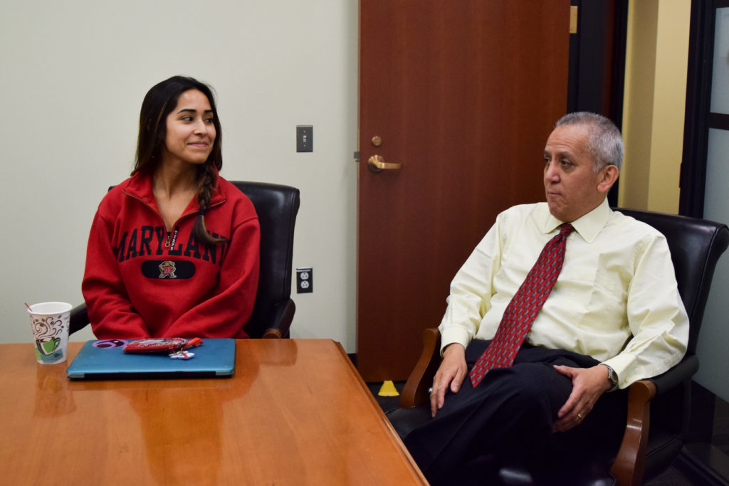 Julia Navarro, a law student, and Alberto Benítez, the director of the law schools immigration law clinic, said students who work in the clinic are preparing for the impact of Trumps immigration executive order.