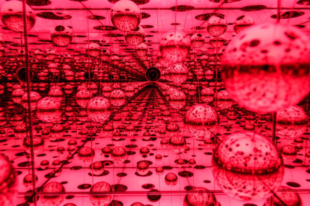 Yayoi Kusama’s Infinity Mirrors exhibit opened at the Hirshhorn Museum Thursday. The exhibit includes six infinity rooms made of mirrored walls.