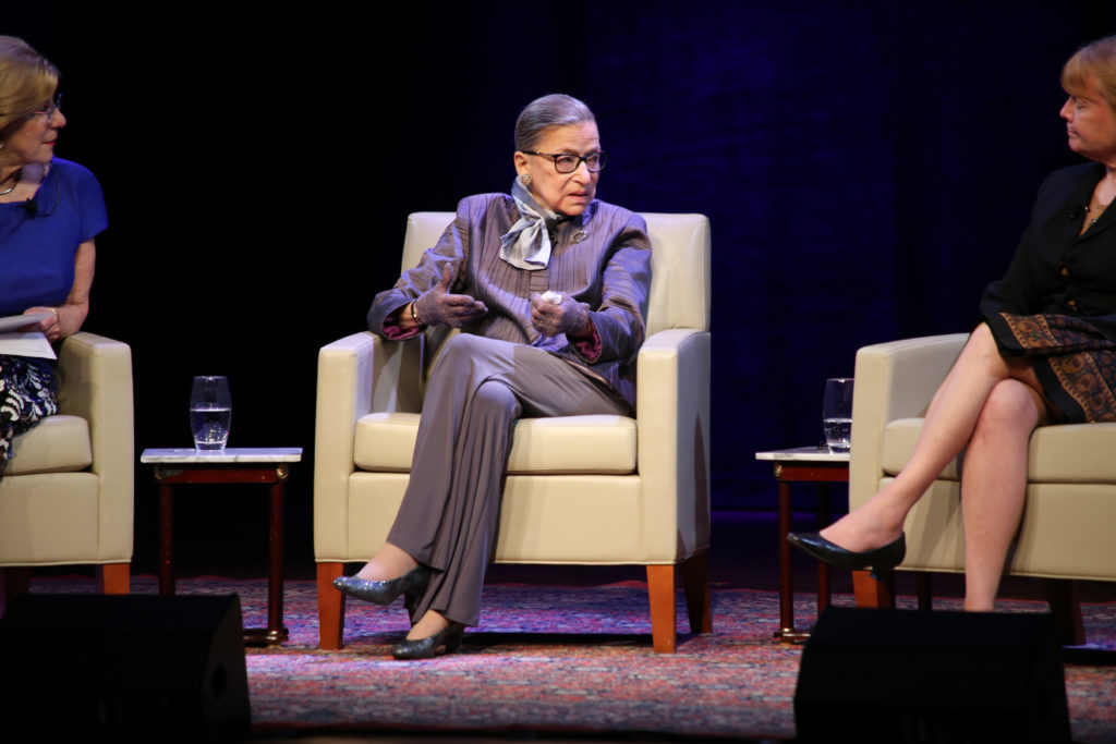 Supreme Court Justice Ruth Bader Ginsburg spoke Thursday afternoon in Lisner Auditorium about her new book, 