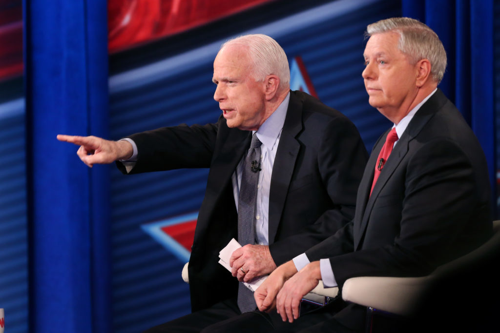 Sens. John McCain, R-Az., and Lindsey Graham, R-S.C., spoke at a CNN town hall Wednesday about the work President Donald Trump has done since taking office.