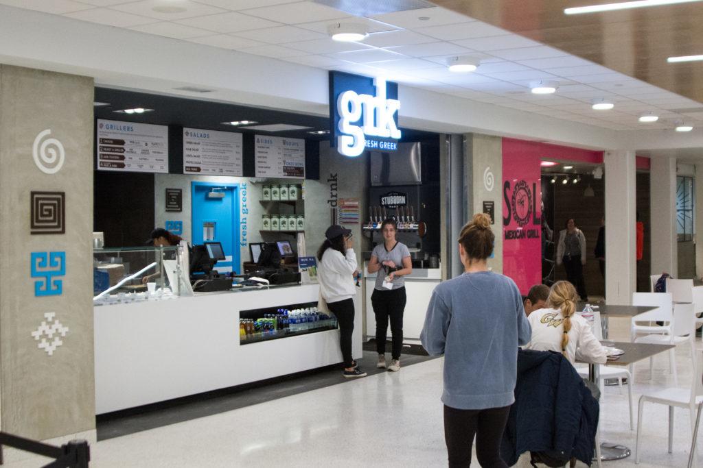 Managers of District House vendors like GRK Fresh Greek and Chick-Fil-A said they serve sustainable or local food. GW has signed onto a plan to have 20 percent of food on campus qualify as 