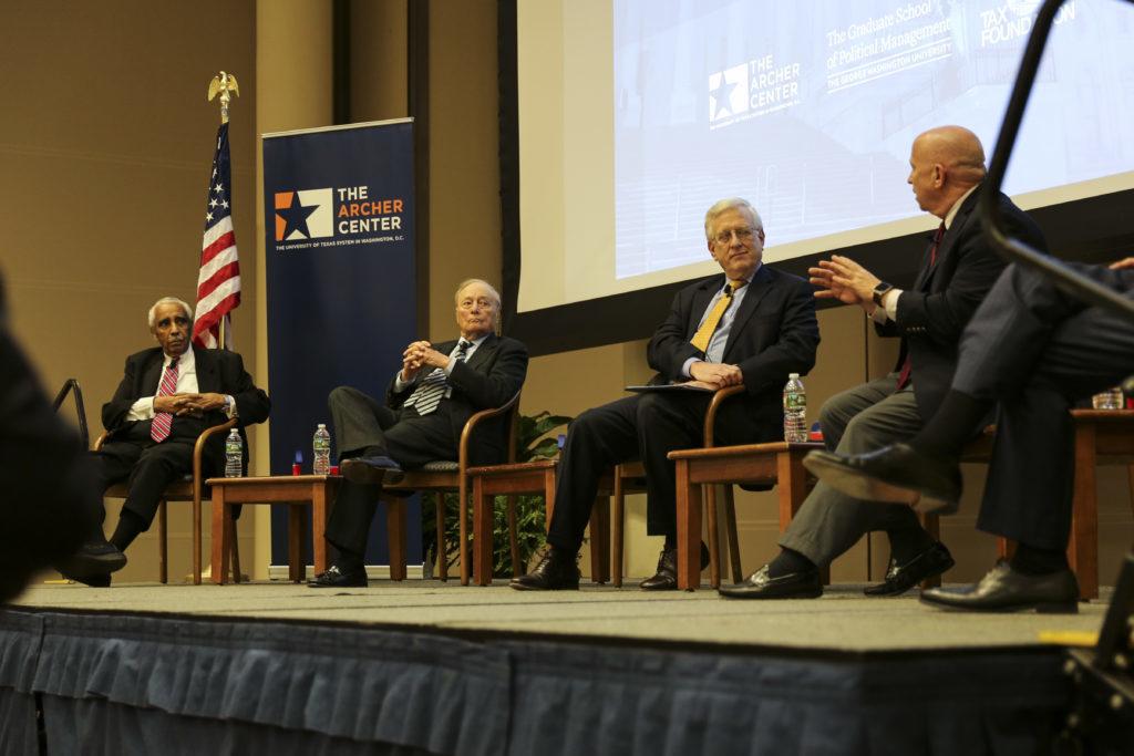 Current and former members of the House Ways and Means Committee talked potential tax reform during this session of Congress in the Marvin Center Monday night.