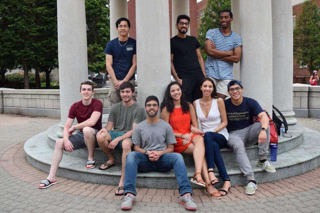A 12-student team won a contest challenging student teams and organizations to design a solar charging station to be installed in Kogan Plaza. 