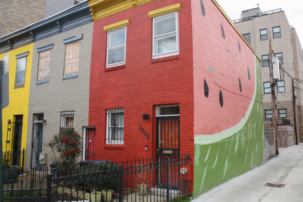 Most photo-worthy street mural: Watermelon Wall