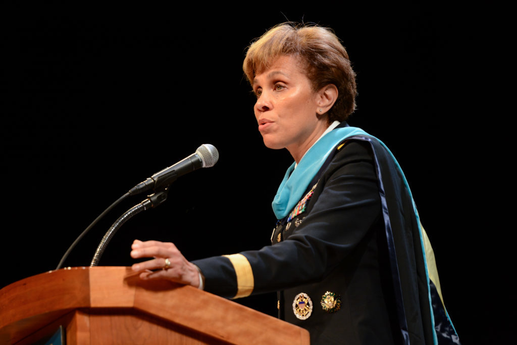 Lieutenant General Nadja West gave the keynote address at the SMHS M.D. celebration Sunday afternoon.