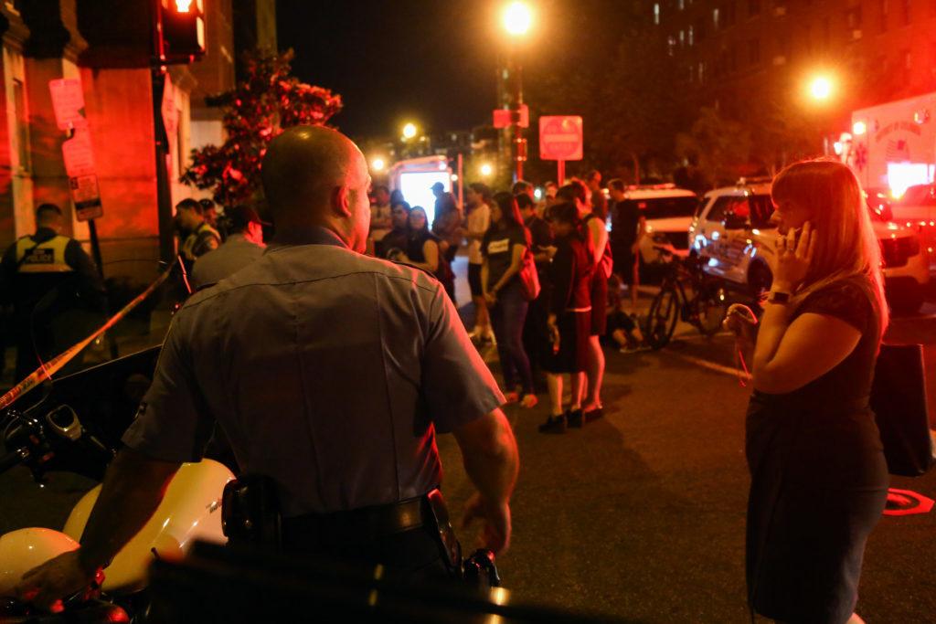 21st Street between E and F streets was shut down Thursday evening as police investigated a 