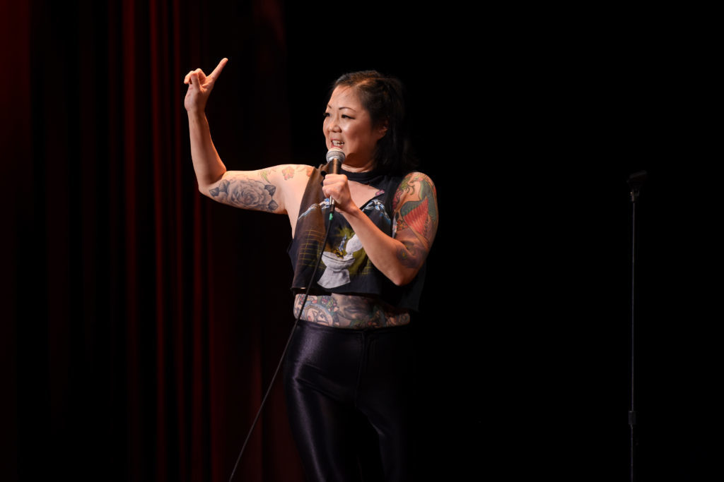 Comedian Margaret Cho performed in Lisner Auditorium Thursday night in a show benefiting the Universitys LGBT Health Policy and Practice Program.