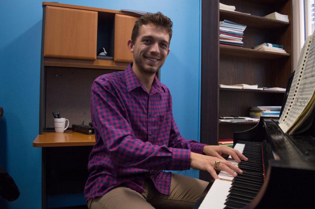 Blake Clark, the new director of University Singers, the music department’s choir, said that he hopes to work with other fine arts programs on collective projects during his first year in the position.