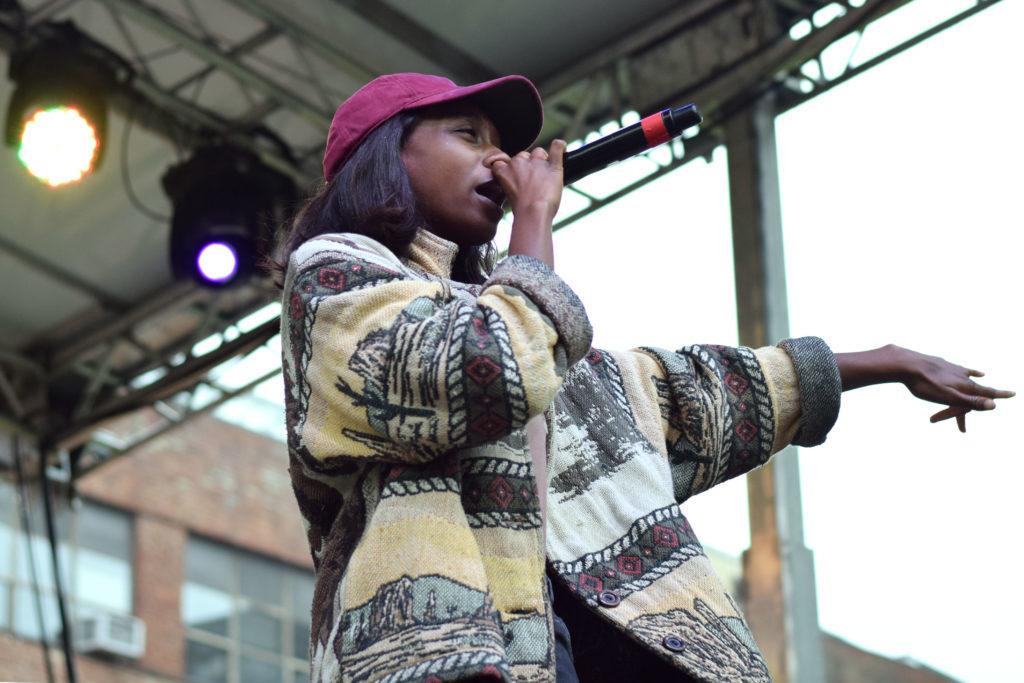 Rapper Little Simz said that since she is from London, the inclement weather at Fall Fest Saturday didnt bother her. 