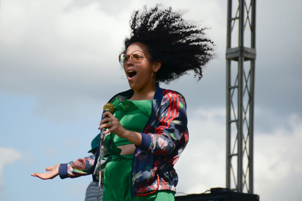 Connecticut-born singer Xenia Rubinos was one of four musical acts to take the stage at the free Rosslyn Jazz Music Festival on Saturday.