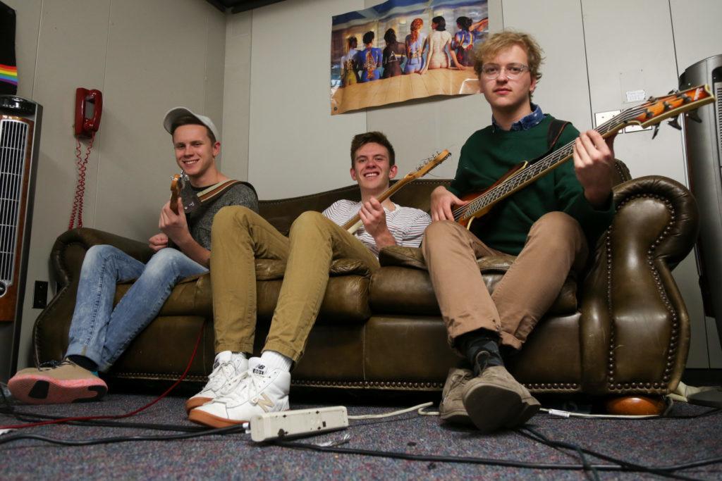 Lead singer and guitarist Peter Stevens III and drummer Joey Mamlin founded The Colonies when they met at Colonial Inauguration two years ago. The band now also includes juniors Jordan Mullaney on bass and Dylan Trupiano on guitar.