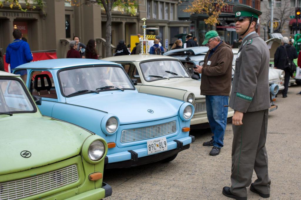 The+11th+Annual+Parade+of+Trabants+outside+the+International+Spy+Museum+Saturday+brought+out+iconic+Cold+War+era+cars+from+all+over+North+America.