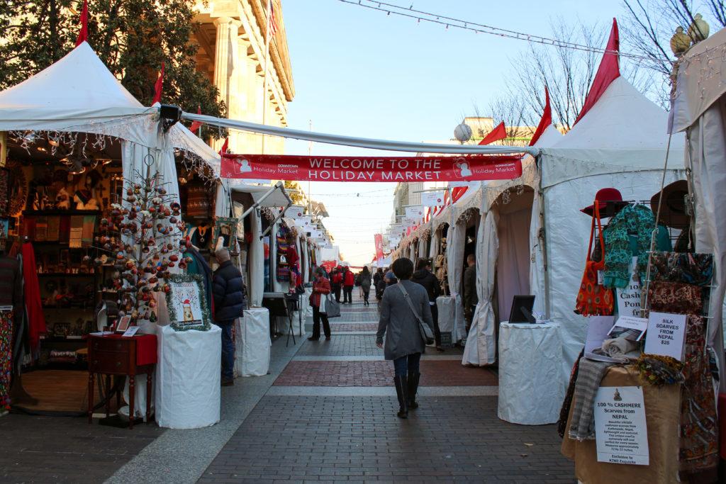 The 13th annual Downtown Holiday Market is open from noon to 8 p.m. every day this month.