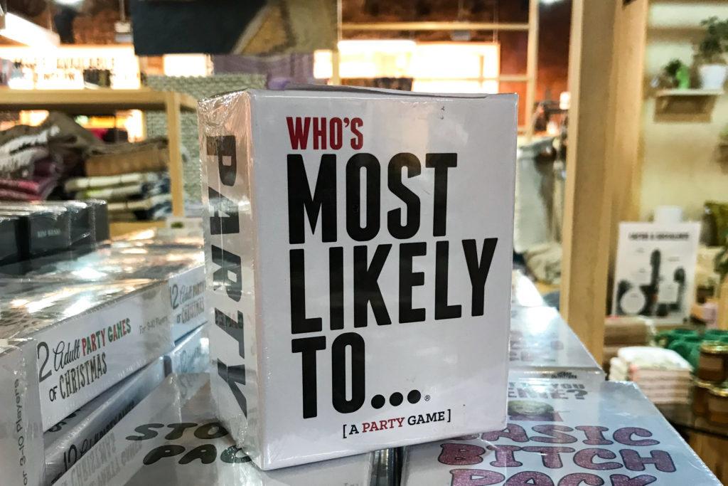 Instead of roasting chestnuts on an open fire, roast your naughty friends with “Who’s Most Likely To” – a board game sold at Urban Outfitters for $18.