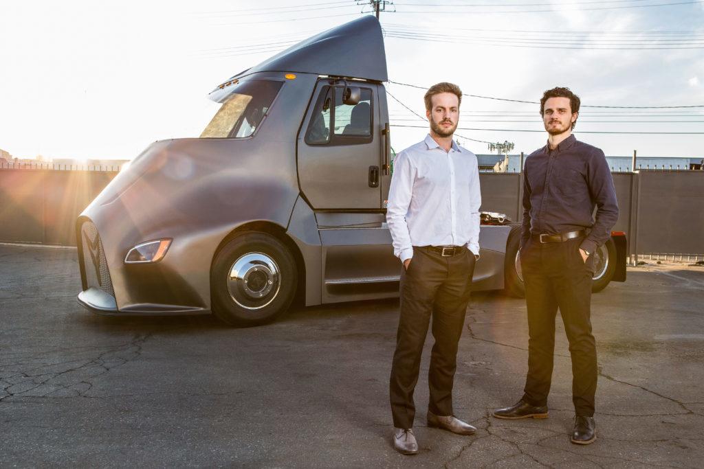 Former students Dakota Semler and Giordano Sordoni started their 18-person company in 2016 to build a semi-trailer electric truck called the ET-One.