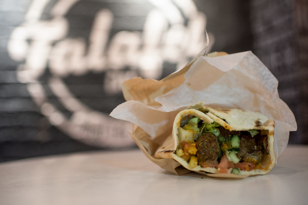 Falafel Inc., located at 1210 Potomac St. NW, offers falafel sandwiches for $3.