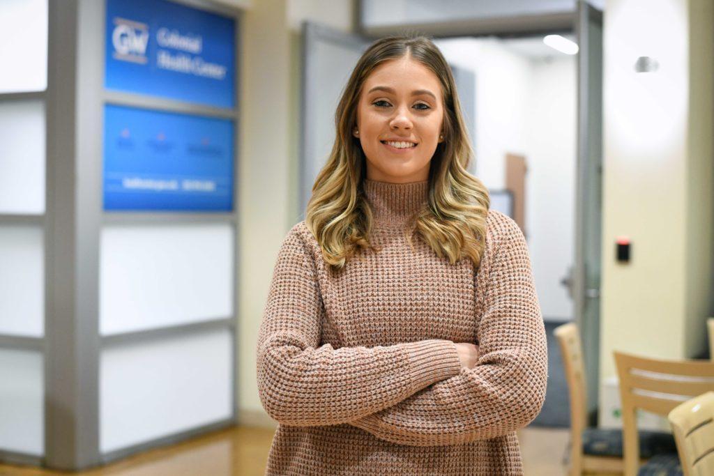 Nicole Serafino, a junior in the public health school, is one of two student veterans who will meet with University President Thomas LeBlanc to ask him to provide a free health care plan for student veterans with service-related disabilities.