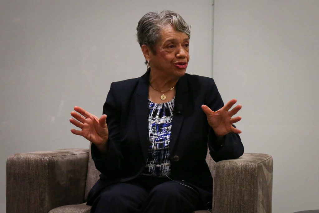 Alumna Christine Darden returned to campus Tuesday evening to discuss the movie “Hidden Figures” – a film she was one of the inspirations behind. 
