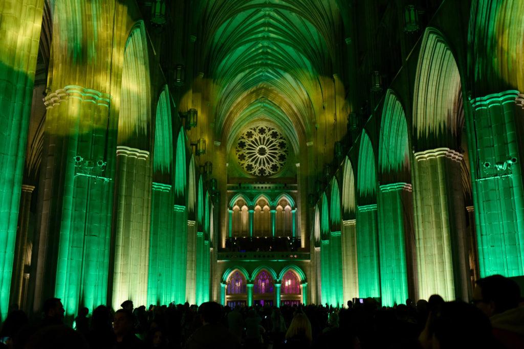 The National Cathedral hosted a Seeing Deeper event this weekend with an immersive light and sound show.
