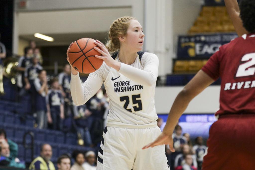 Senior forward Kelli Prange joined the 1,000-point club with a jumper late in the third quarter against Massachusetts at the Smith Center Wednesday. 
