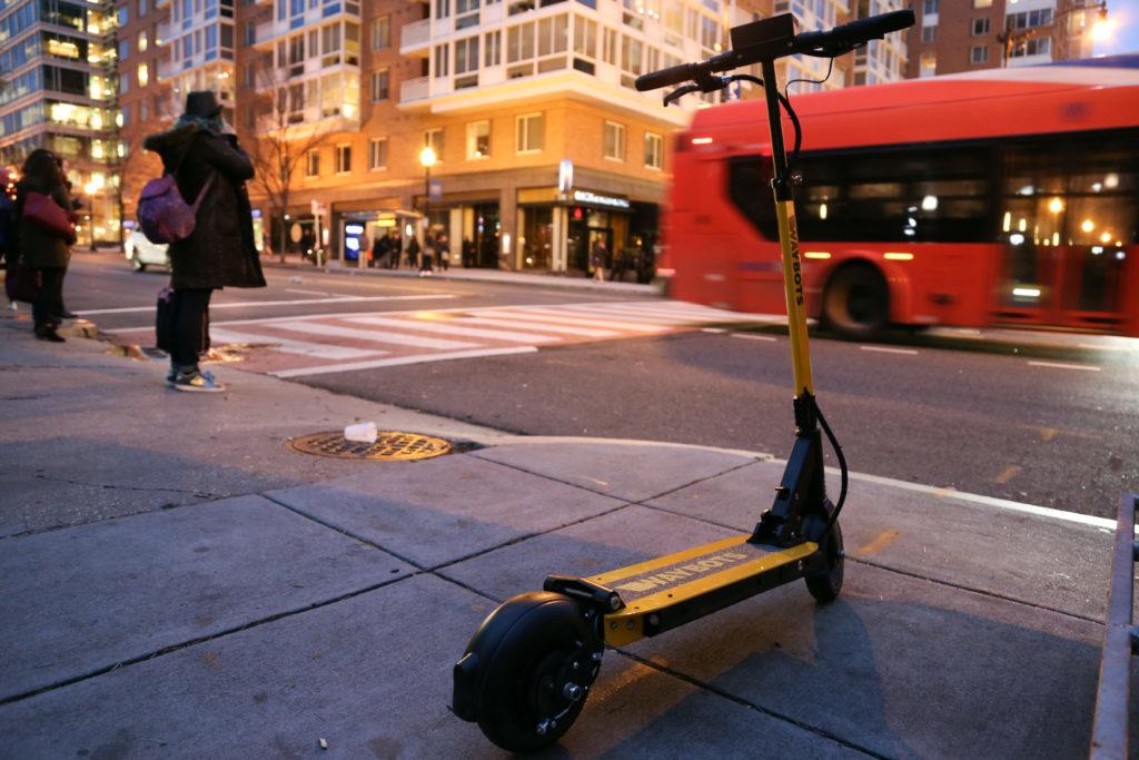 The+transit-sharing+company+Waybots+began+offering+dockless+scooters+in+D.C.+last+week.
