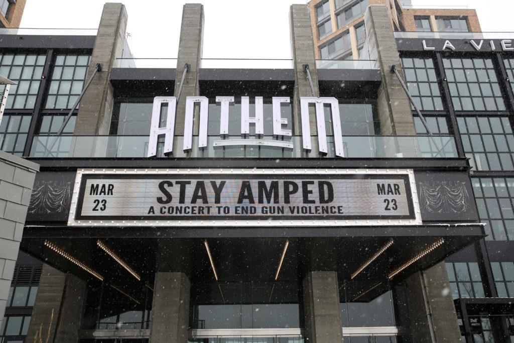 Stay Amped: A Concert to End Gun Violence will begin at 7:30 p.m. at The Anthem Friday, located at 901 Wharf St. SW.