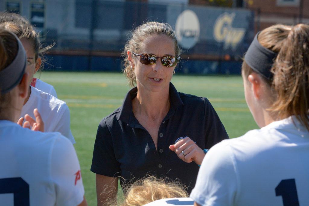 After+six+years+at+GW%2C+women%E2%80%99s+soccer+head+coach+Sarah+Barnes+announced+her+resignation+last+week.