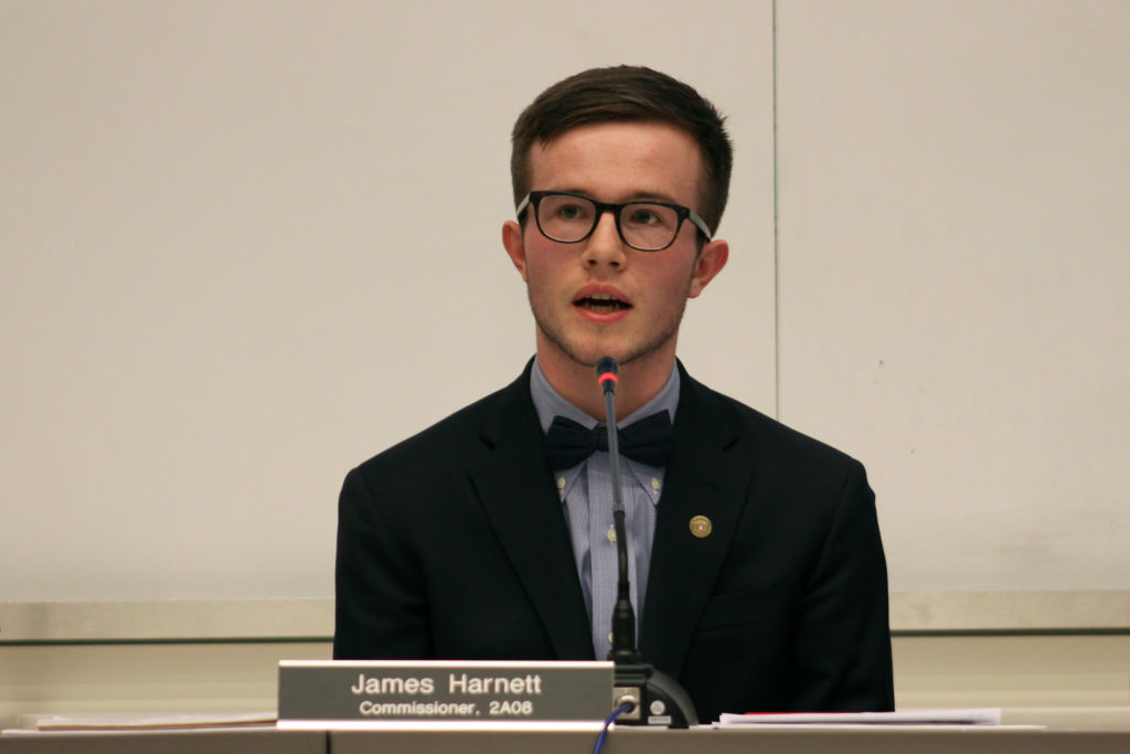James Harnett, a Foggy Bottom and West End Advisory Neighborhood commissioner and sophomore, said he supports a proposal to add a bike lane to 20th, 21st or 22nd Street.