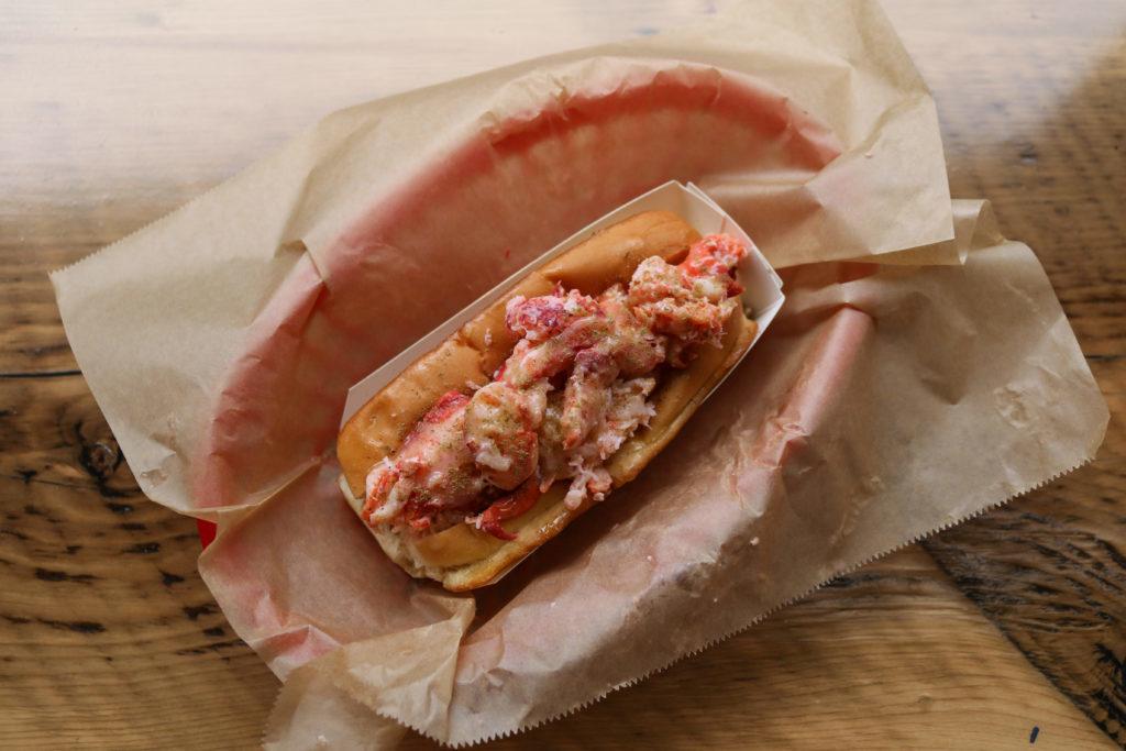The lobster roll ($17) at Lukes Lobster offers a quarter pound of chilled seafood served on a buttered, griddled New England split-top bun with mayo, lemon butter and Luke’s secret seasoning.