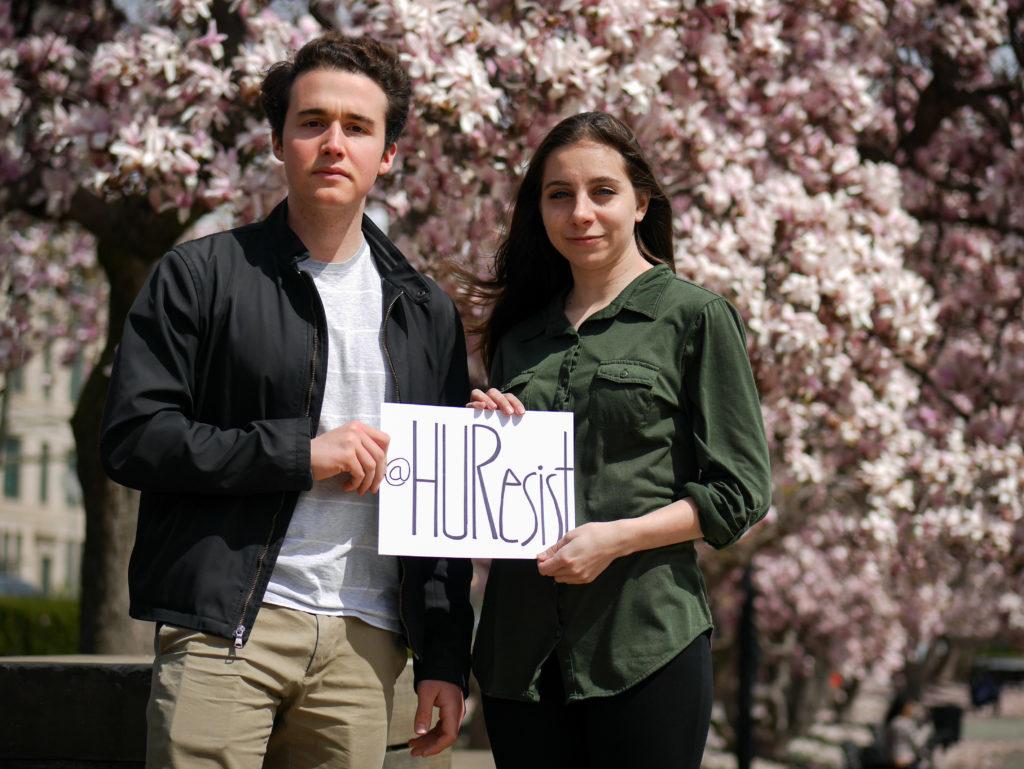 Sophomores Zach Hollander and Eva Raczkowski organized Saturdays event through the Facebook group “Overheard at GW” as a sign of support to Howard activists.