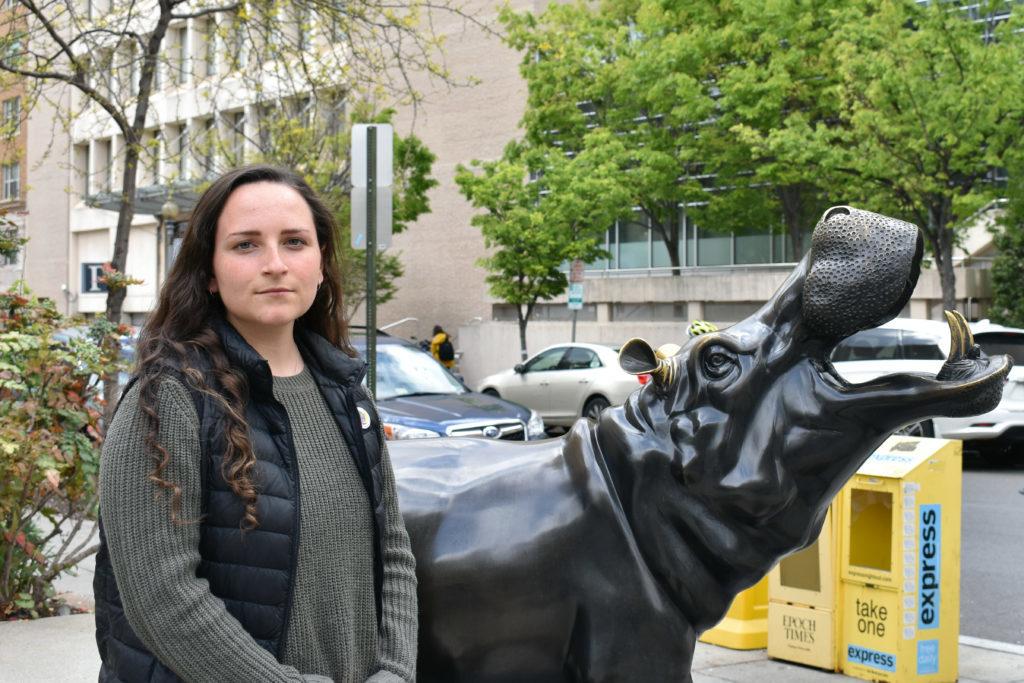 Annabel LaBrecque, the co-president of GW Students for Indigenous and Native American Rights, signed the petition on behalf of her organizaiton. 