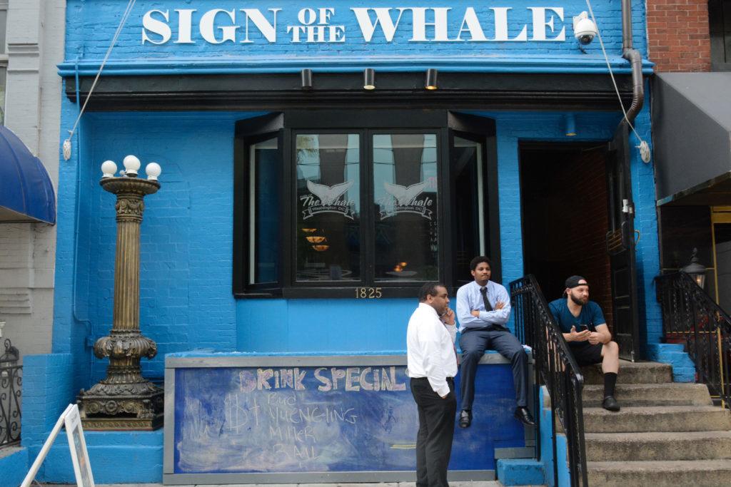 Sign of the Whale, a popular bar for students, reopened this month at its original 1825 M St. NW location.