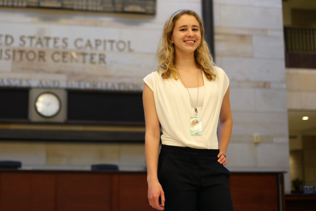 Sophomore Mary Clare O’Connor interned for a congressional campaign over the summer and currently works on Capitol Hill. 