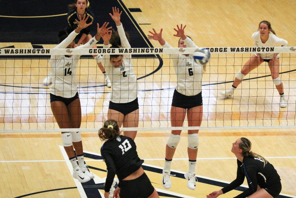 Volleyball downs Saint Louis in A-10 opener – The GW Hatchet