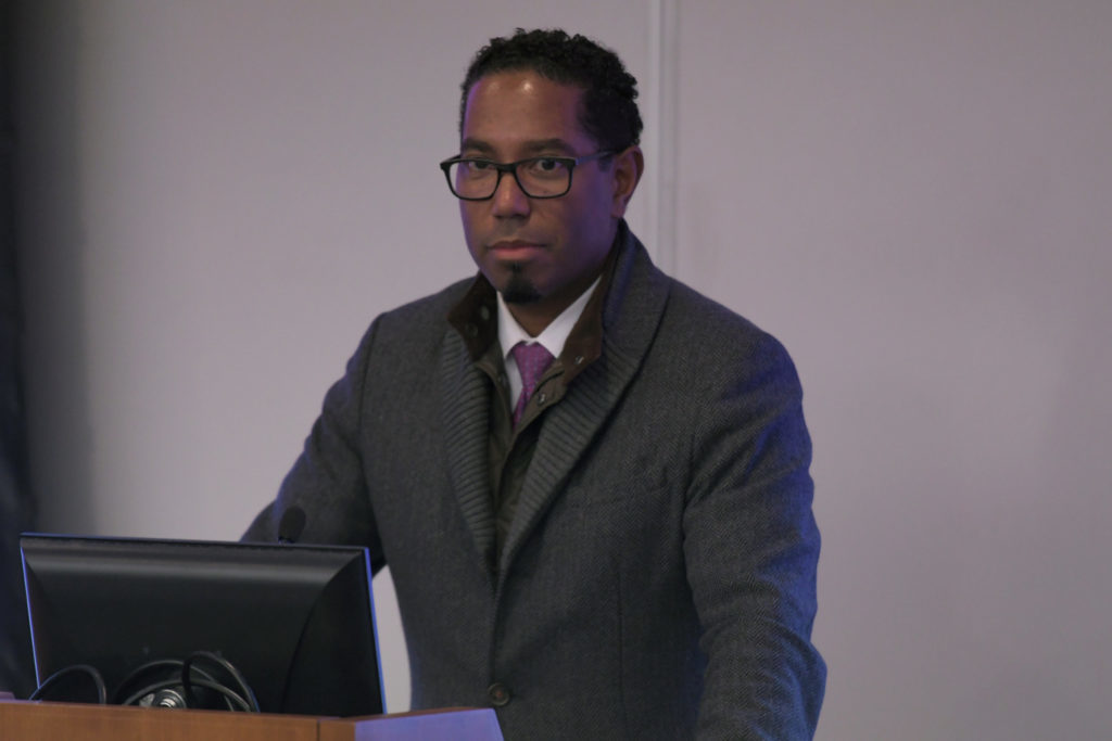 Christopher Bracey, the vice provost for faculty affairs, presented an analysis of faculty salaries from all departments at a Faculty Senate meeting Friday. 