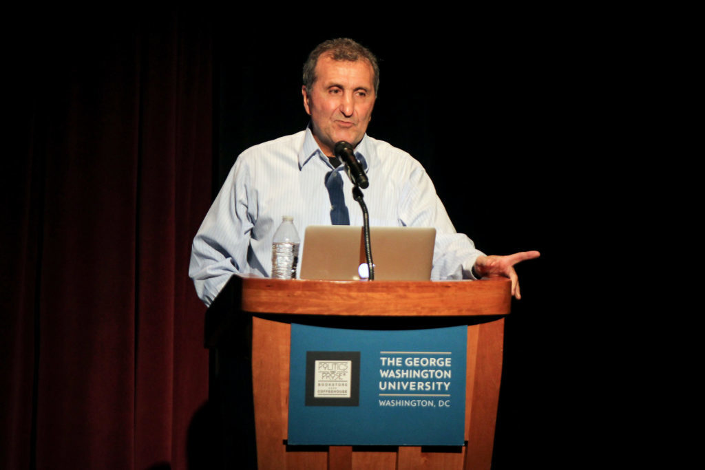 Former Chief Official White House Photographer Pete Souza discussed his new book, Shade, at Lisner Auditorium Wednesday.